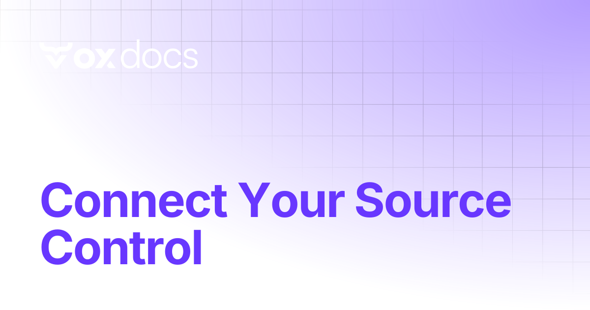 Connect Your Source Control | OX docs