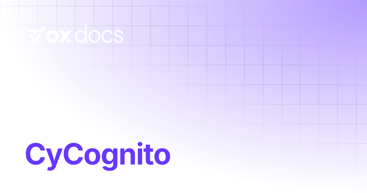CyCognito | OX docs