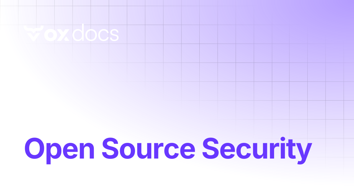 Open Source Security | OX docs