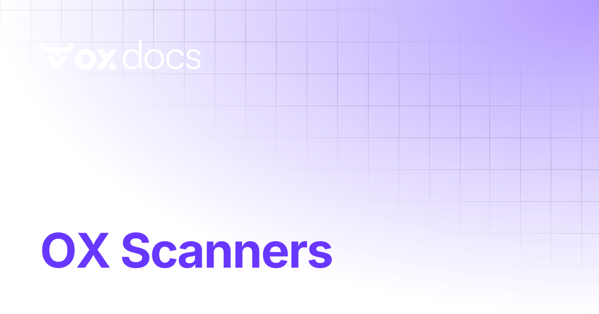 OX Scanners | OX docs