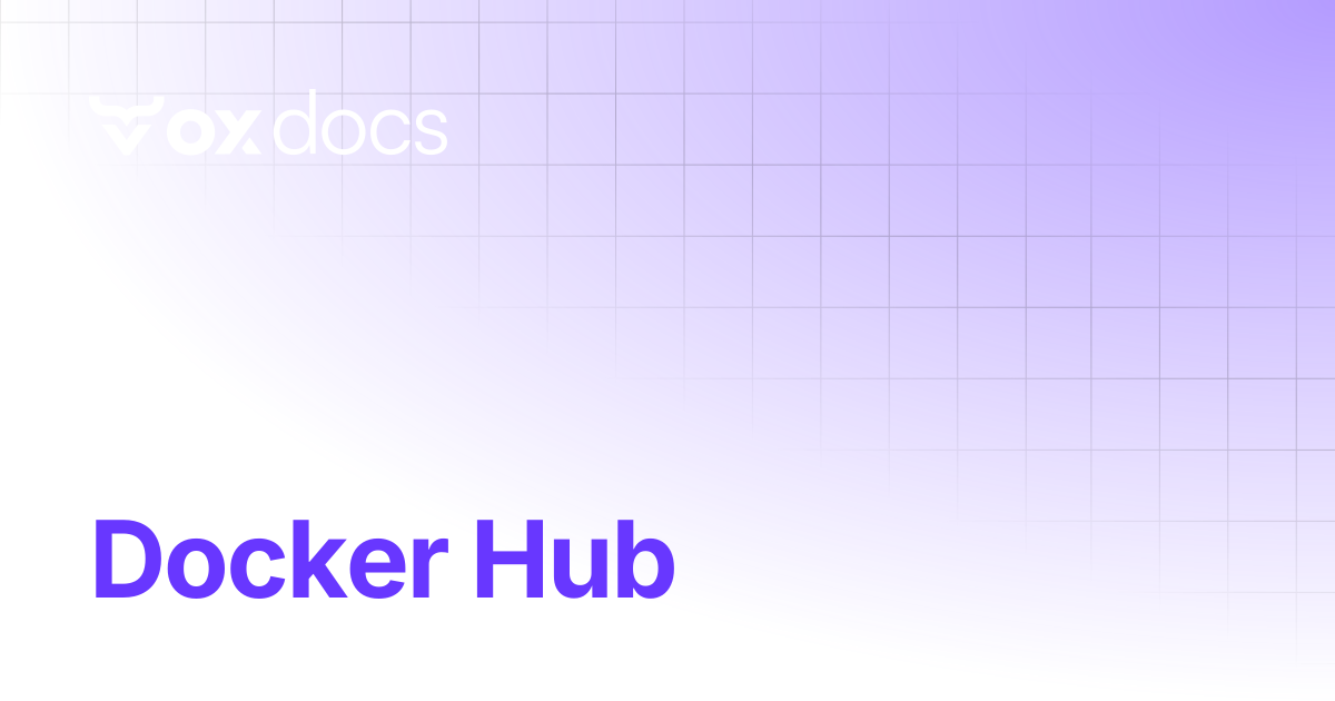Docker Hub | OX docs